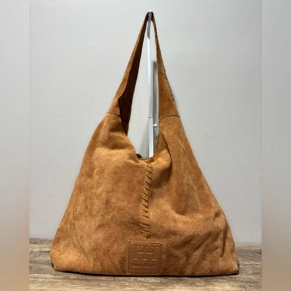 Haute Hippie Suede Shoulder Hobo Festival Bag - Picture 2 of 13